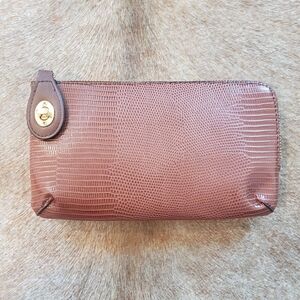 Vegan leather clutch